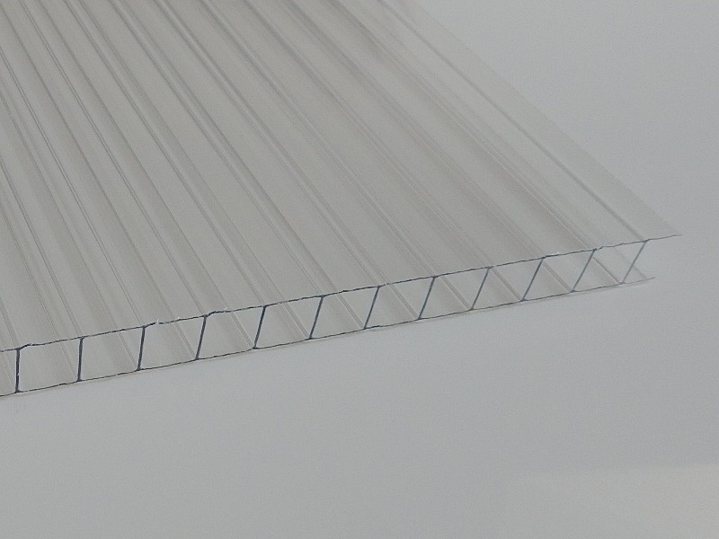 Večslojna polikarbonatna plošča, 8 mm, PROZORNA 