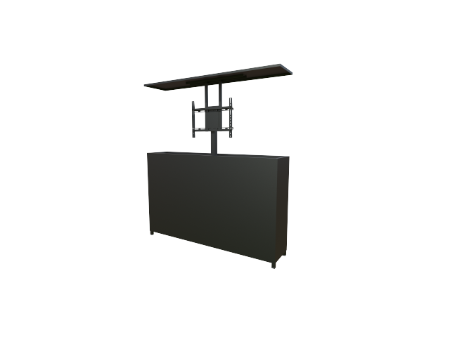 Outdoor TV lift cabinet - powder-coated aluminum in anthracite - RAL 7016