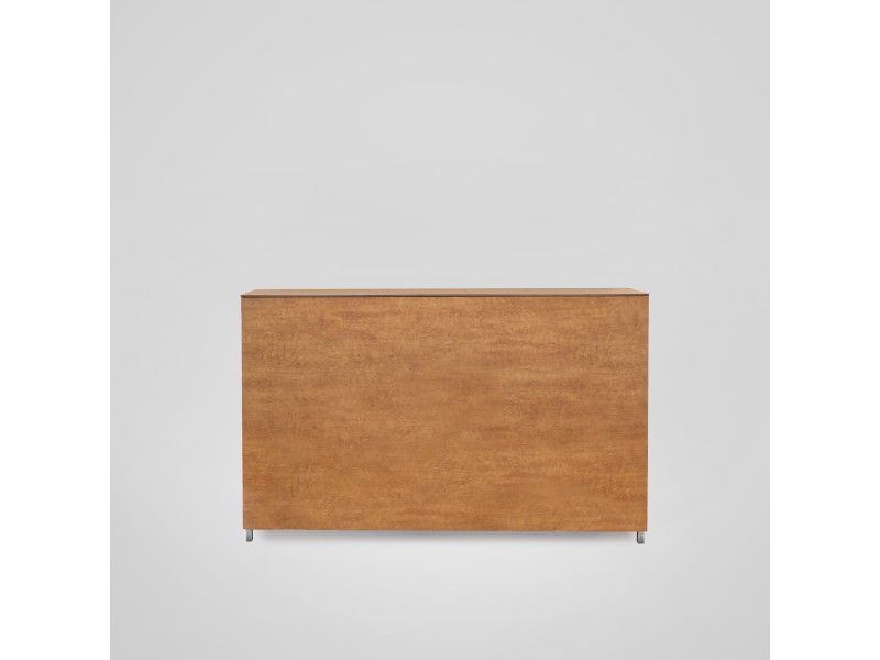 Outdoor TV lift cabinet - compact laminate in wood decor