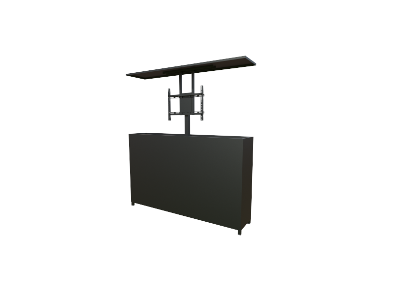 Outdoor TV lift cabinet - powder-coated aluminum in anthracite - RAL 7016