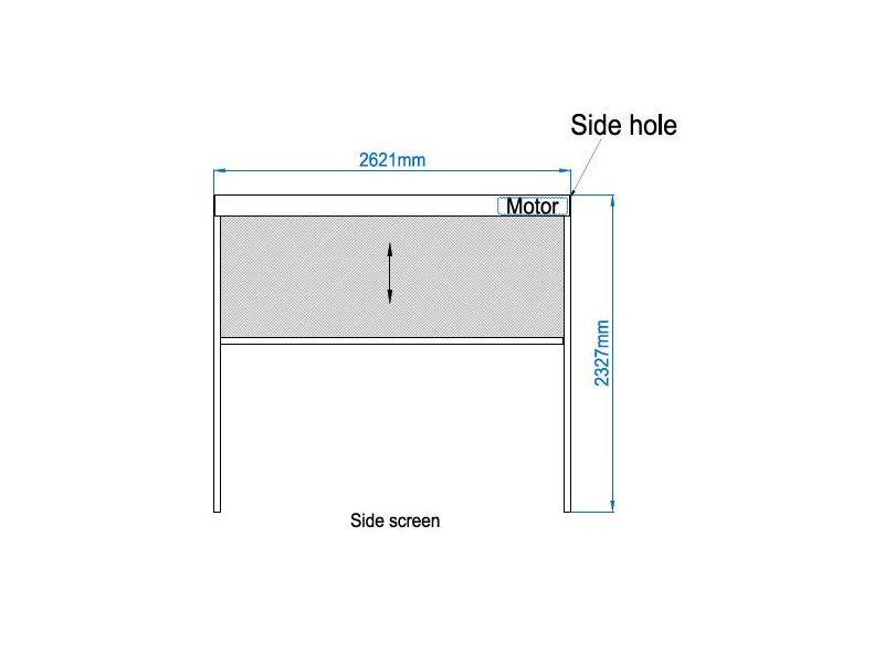 Zip Screen - 2.86 m - motoriziran